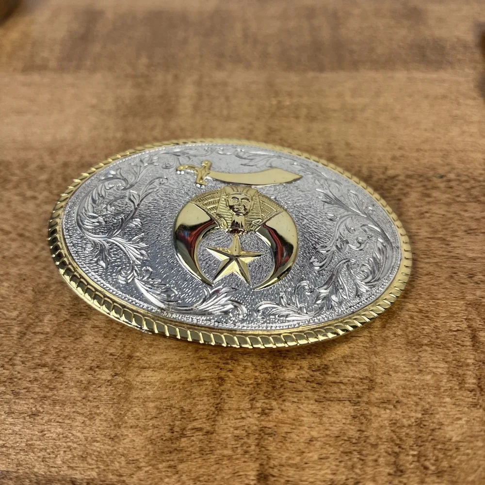 Vintage Masonic Freemason Shriners Lot - Watch, Belt Buckle & Money Clip - READ!
